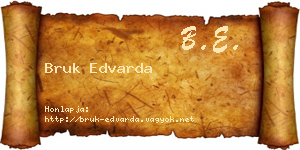 Bruk Edvarda névjegykártya